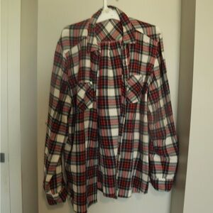 Maurices Red and Black Plaid Women's Jacket